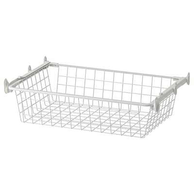 AURDAL Wire basket with pull-out rail, white, 22 1/4x15 3/4 "