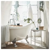 AVMÅLA Scented candle in metal cup, Crisp mint/dark green, 3.5 hr