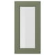 AXSTAD Glass door, gray-green, 15x30 "