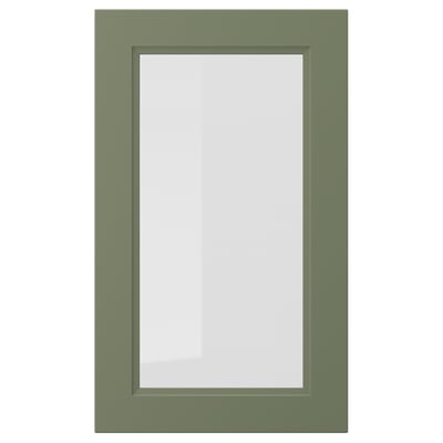 AXSTAD Glass door, gray-green, 18x30 "