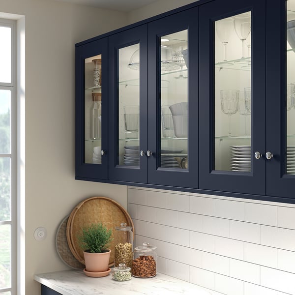 AXSTAD Glass door, matte blue, 18x30 "