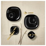 BACKIG Deep plate/bowl, black, 7 ¾x7 ¾ "