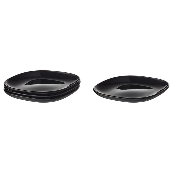 BACKIG Side plate, black, 7x7 "