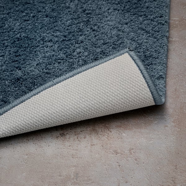 BACKMÅRA Bath mat, dark gray-blue, 20x31 "