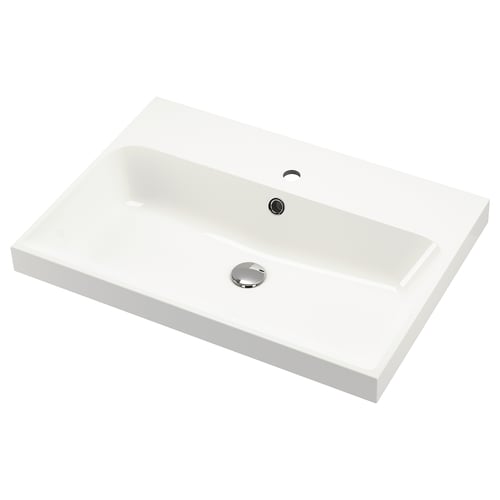 BACKSJÖN Sink - white 76x53 cm (30 1/8x21 ")