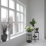 BÄCKDRÅG Plant pot, dotted surface/white gray, 6 "