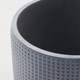 BÄCKDRÅG Plant pot, dotted surface/white gray, 6 "