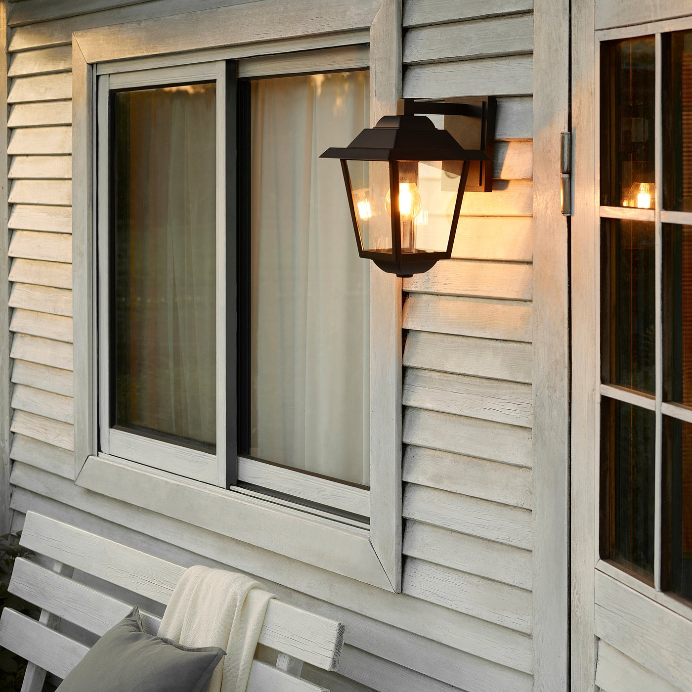 BÄCKFRÄNE wall lamp, hardwire installation, outdoor black - IKEA CA