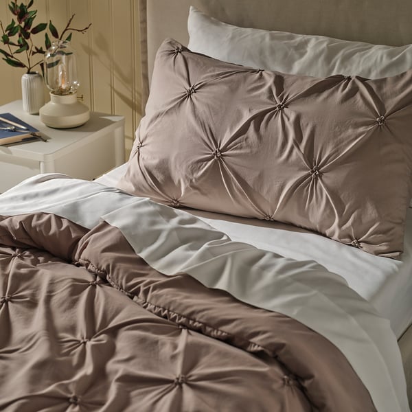 BÄGARKLOCKA Comforter set, gray-beige, Twin/Twin X-long
