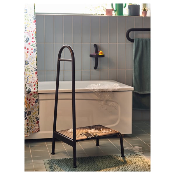BÄSINGEN Shower shelf, anthracite, 6 ¼x11 ½ "