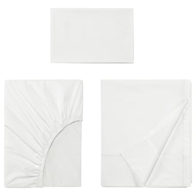 BALSAMPOPPEL Sheet set, white, Twin