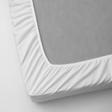 BANDPALPMAL Fitted sheet, white, Twin