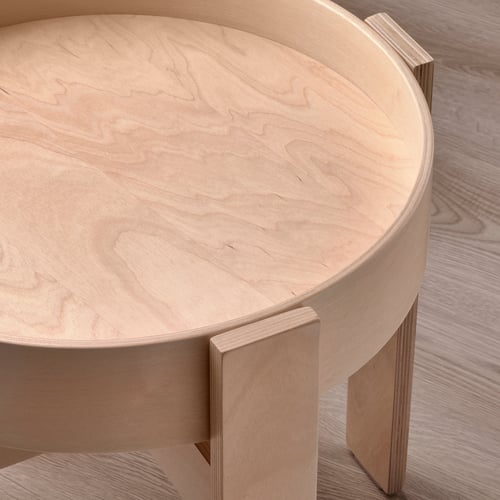 BASTUA Side table, birch veneer, 45 cm (173/4") IKEA CA