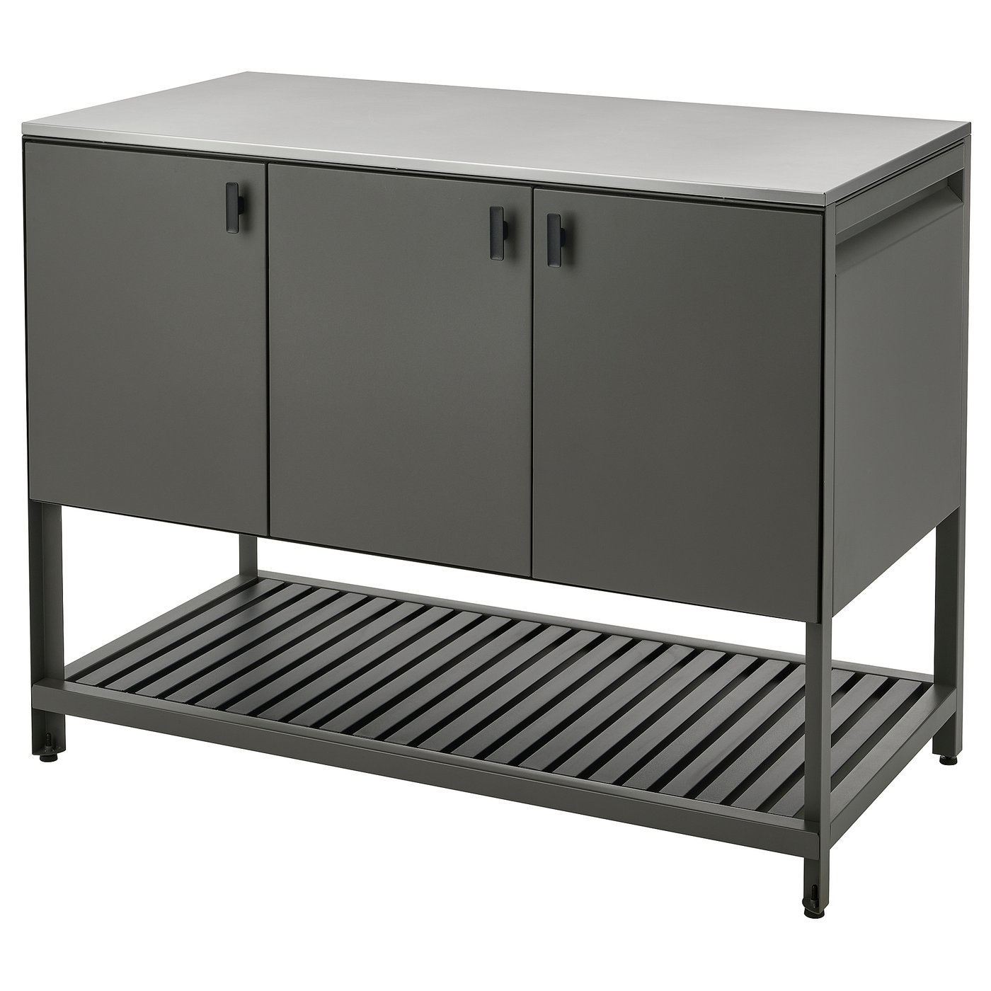 BÅTSKÄR closed kitchen unit, outdoor/dark gray, 120x60 cm (471/4x235/8 ...