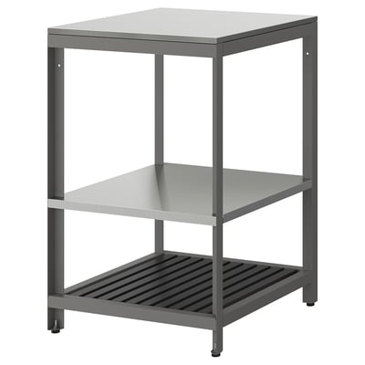 BÅTSKÄR Open kitchen unit, outdoor/dark gray, 23 5/8x23 5/8 "