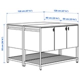 BÅTSKÄR Outdoor kitchen island, outdoor/dark gray, 47 1/4x47 1/4 "