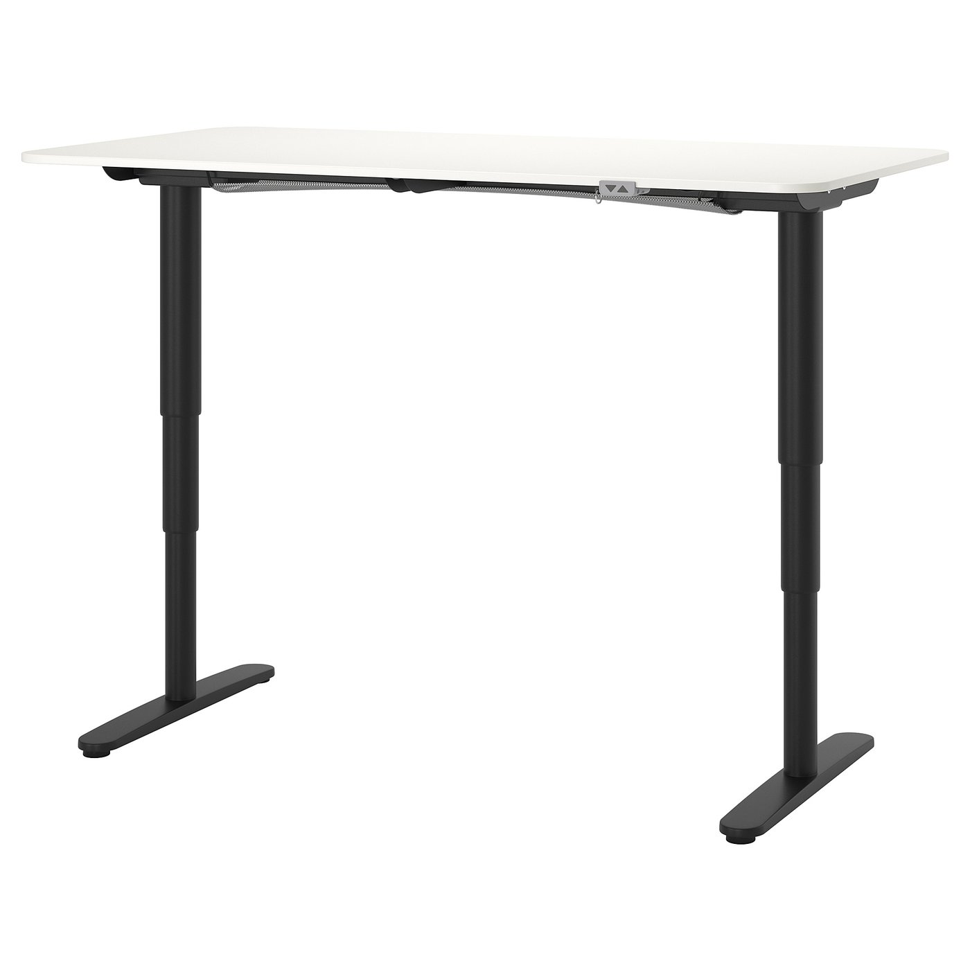 BEKANT desk sit/stand, white/black, 160x80 cm (63x311/2") IKEA CA