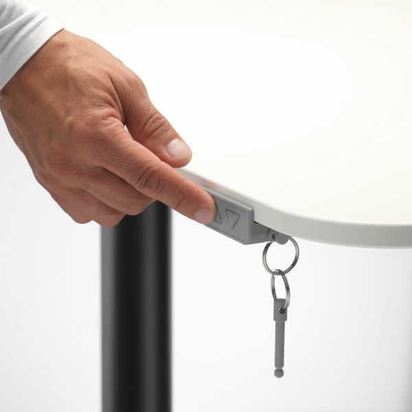 BEKANT desk sit/stand, white/black, 160x80 cm (63x311/2") IKEA CA