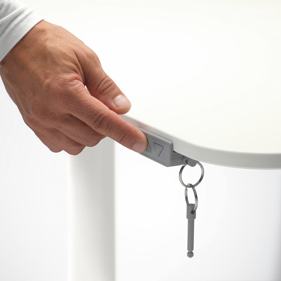 BEKANT desk sit/stand, white, 160x80 cm (63x311/2") IKEA CA