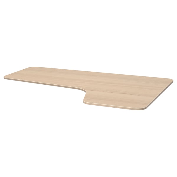 Bekant Right Hand Corner Table Top White Stained Oak Veneer 63x431 4 160x110 Cm Ikea