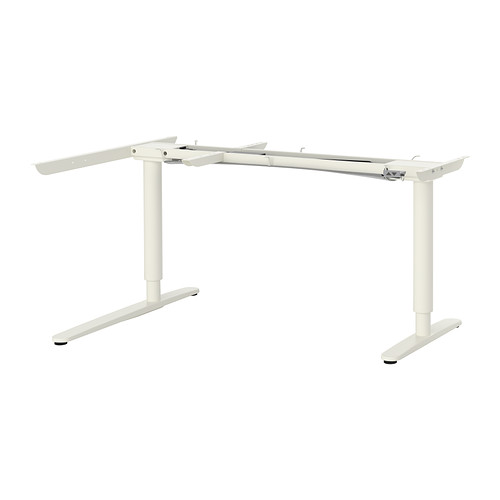 BEKANT Sit/stand underframe/corner table white IKEA