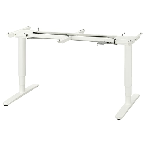 BEKANT sit/stand underframe for table top, white, 160x80 cm (63x311/2