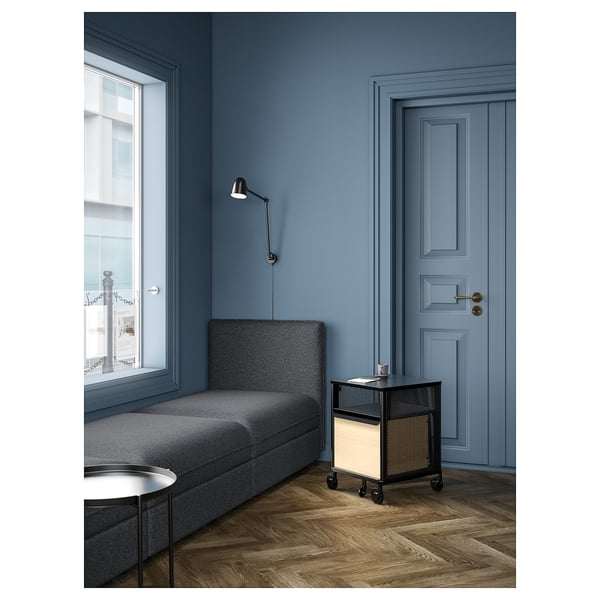 BEKANT storage unit on casters, mesh black, 41x61 cm (161/8x24") IKEA CA