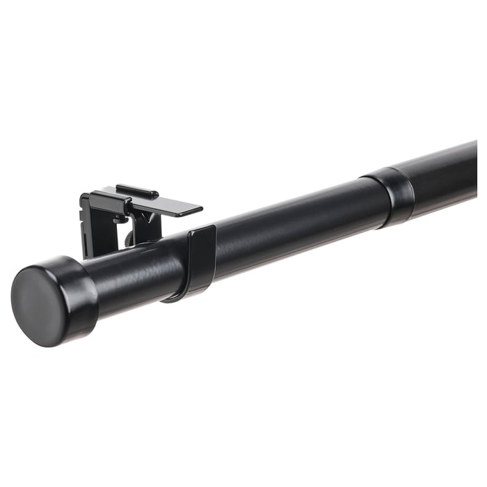 BEKRÄFTA curtain rod set, black, 120210 cm28 mm (47 ¼82 ¾11/8") IKEA CA