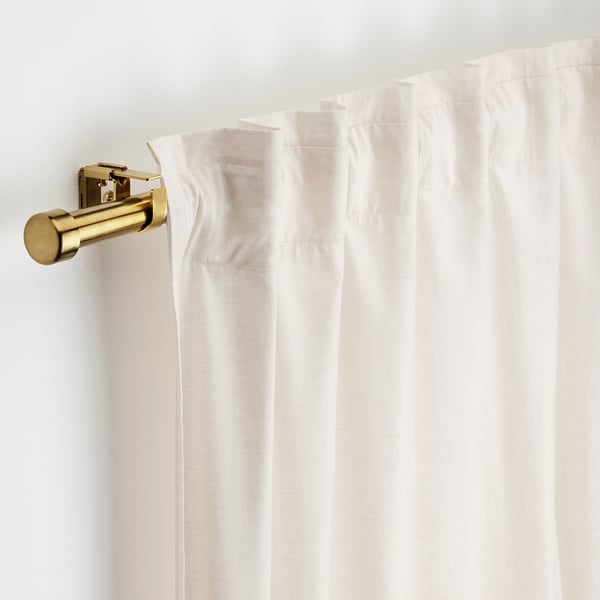 BEKRÄFTA Curtain rod set, brass color, 47 ¼-82 ¾ 1 1/8 "