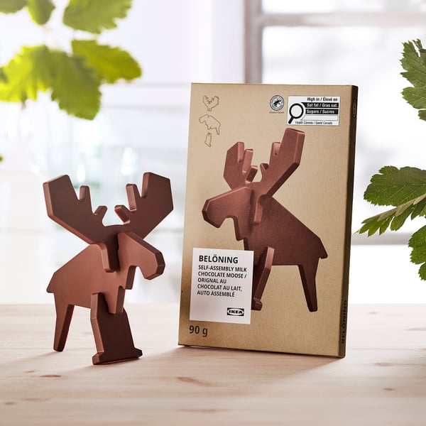 BELÖNING Milk chocolate moose, self-assembly Rainforest Alliance Certified, 3 oz