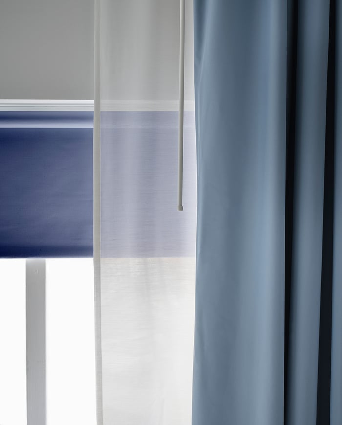 BENGTA Blackout curtain, 1 length, blue, 83x98" (210x250 cm) - IKEA CA
