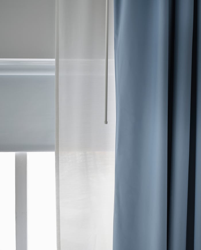 BENGTA blackout curtain, 1 length, blue, 210x250 cm (83x98") IKEA CA