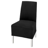 BERGMUND Chair w medium long cover, white/Djuparp dark gray