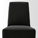 BERGMUND Chair w medium long cover, white/Djuparp dark gray