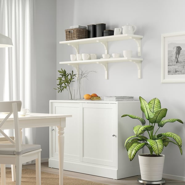 BERGSHULT / RAMSHULT Wall shelf combination, white, 47 1/4x11 3/4 "