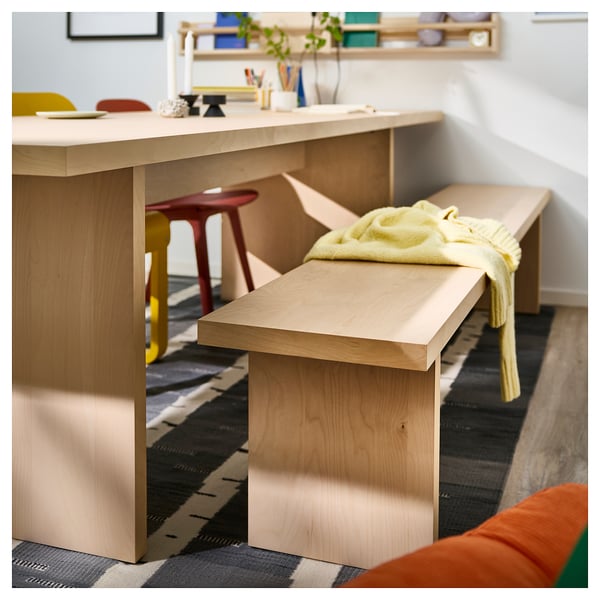 BERGSHYTTAN Bench, tinted effect birch veneer, 82 5/8x15 "