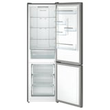 BERGSNÄS Bottom-freezer refrigerator, stainless steel color, 11 cu.ft