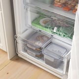BERGSNÄS Bottom-freezer refrigerator, stainless steel color, 11 cu.ft
