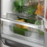 BERGSNÄS Bottom-freezer refrigerator, stainless steel color, 11 cu.ft