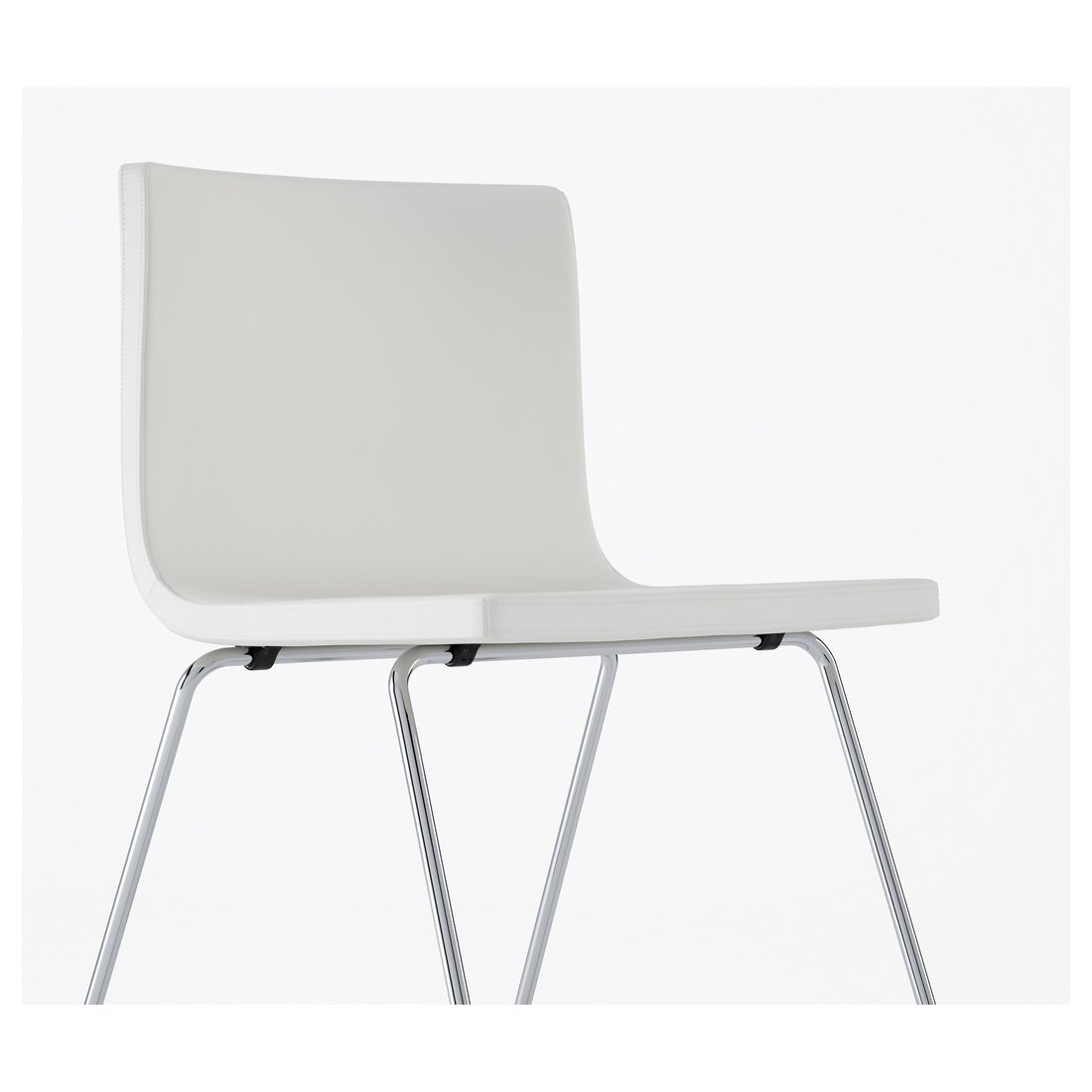 BERNHARD Chair chrome plated/Mjuk white IKEA