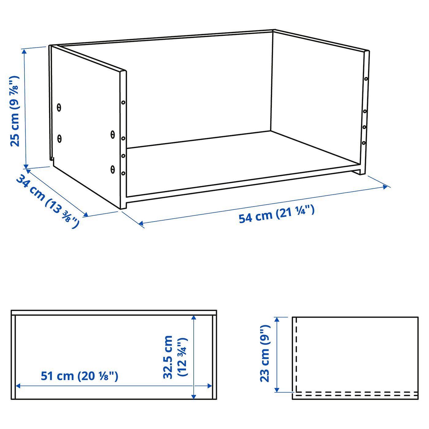 BESTÅ drawer frame, white, 60x25x40 cm (235/8x97/8x153/4