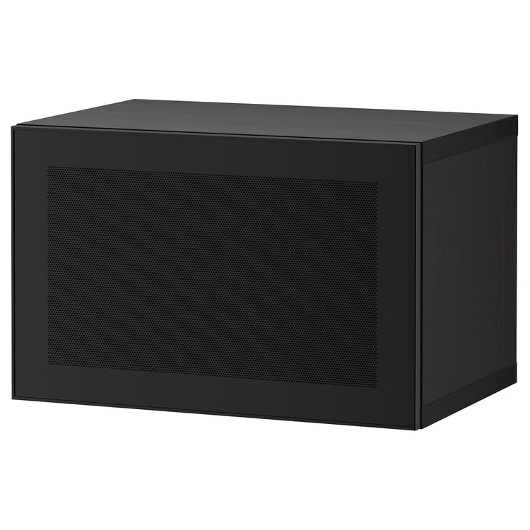 BESTÅ shelf unit with door, blackbrown/Mörtviken black, 60x42x38 cm