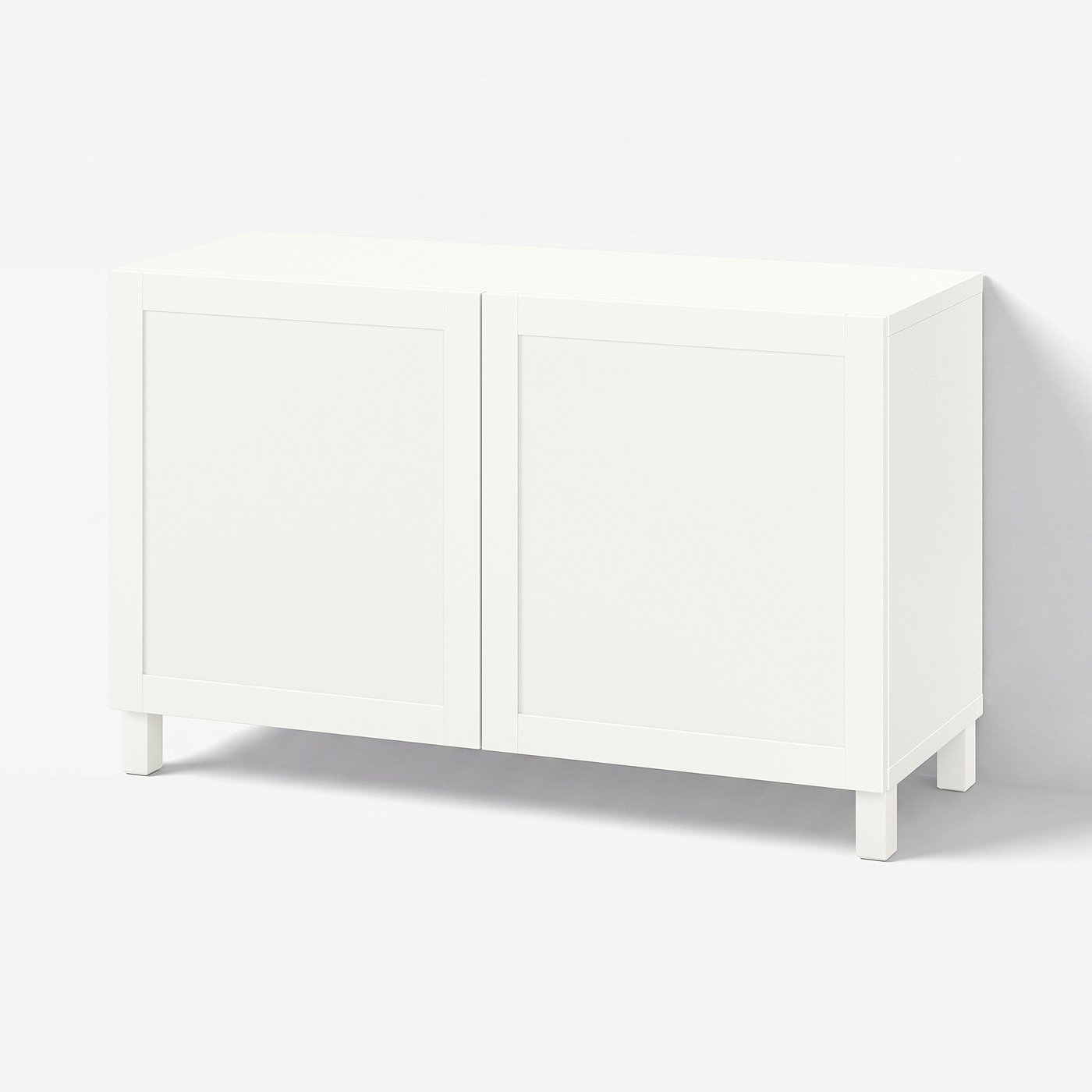 IKEA besta キャビネット　ホワイト　HANVIKEN プッシュ式扉　脚 BESTÅ storage combination with doors, white/Hanviken/Stubbarp