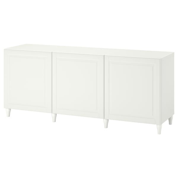 BESTÅ Storage combination with doors, white/Smeviken/Kabbarp white, 70 7/8x16 1/2x29 1/8 "