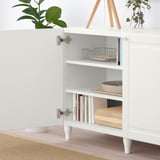 BESTÅ Storage combination with doors, white/Smeviken/Kabbarp white, 70 7/8x16 1/2x29 1/8 "