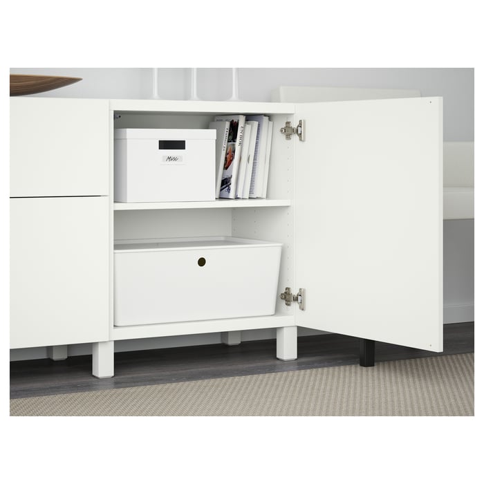 BESTÅ storage combination with drawers, white/Lappviken/Stubbarp white, 180x42x74 cm (707/8x161