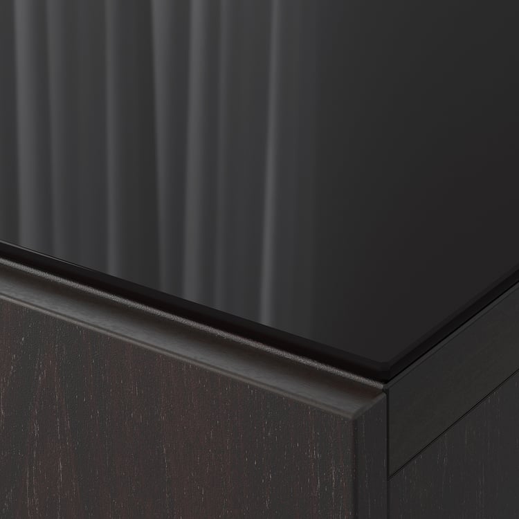 BESTÅ top panel, glass black, 180x40 cm (707/8x153/4") IKEA CA