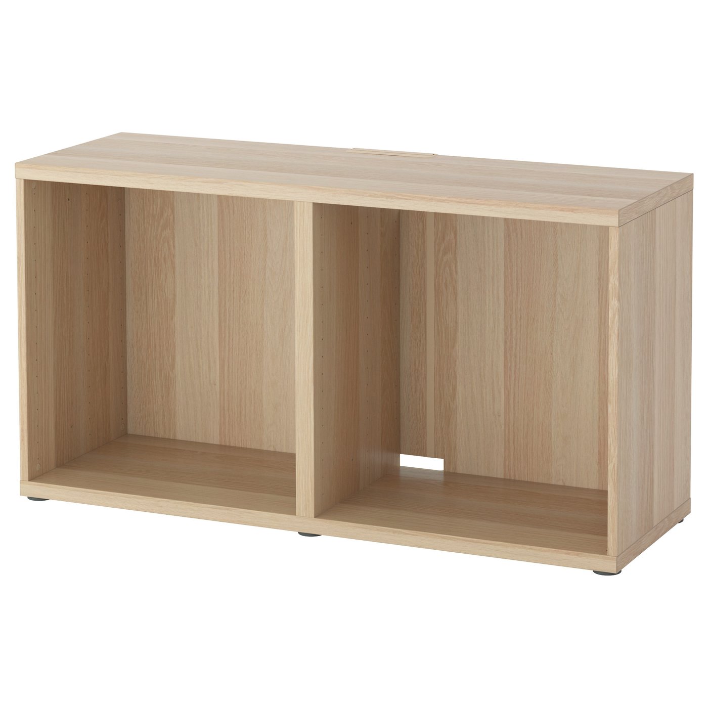 IKEA BESTA 食器棚 ライトオーク 120cm BESTÅ TV bench, white stained oak effect, 120x40x64 cm (471/4x153