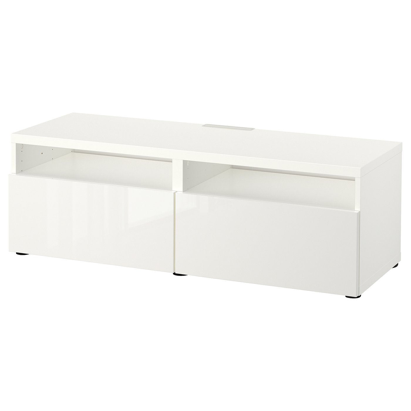 BESTÅ TV unit with drawers white, Selsviken highgloss/white IKEA