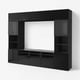 BESTÅ TV storage combination/glass doors, black-brown/Selsviken high gloss/black clear glass, 118 1/8x16 1/2x91 "